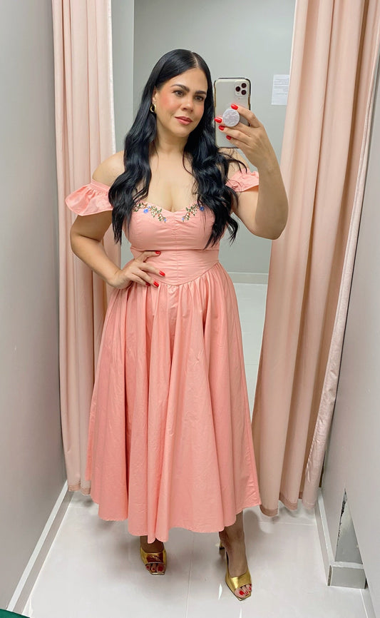 Rosé Bloom Dress