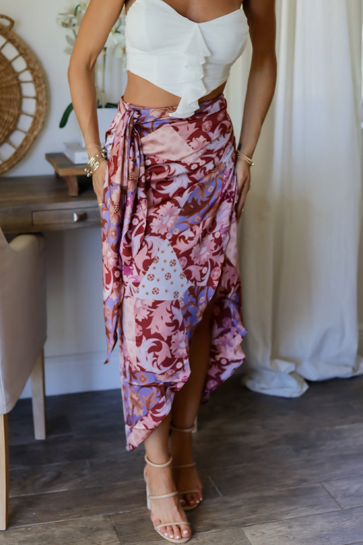 Plum Wrap Skirt
