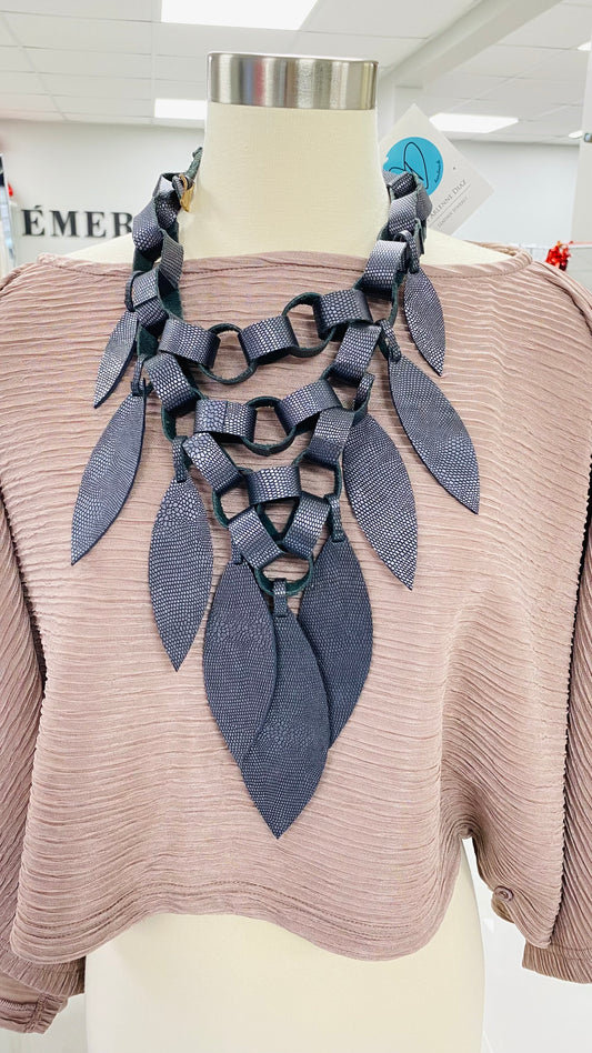 Pewter Black Necklace