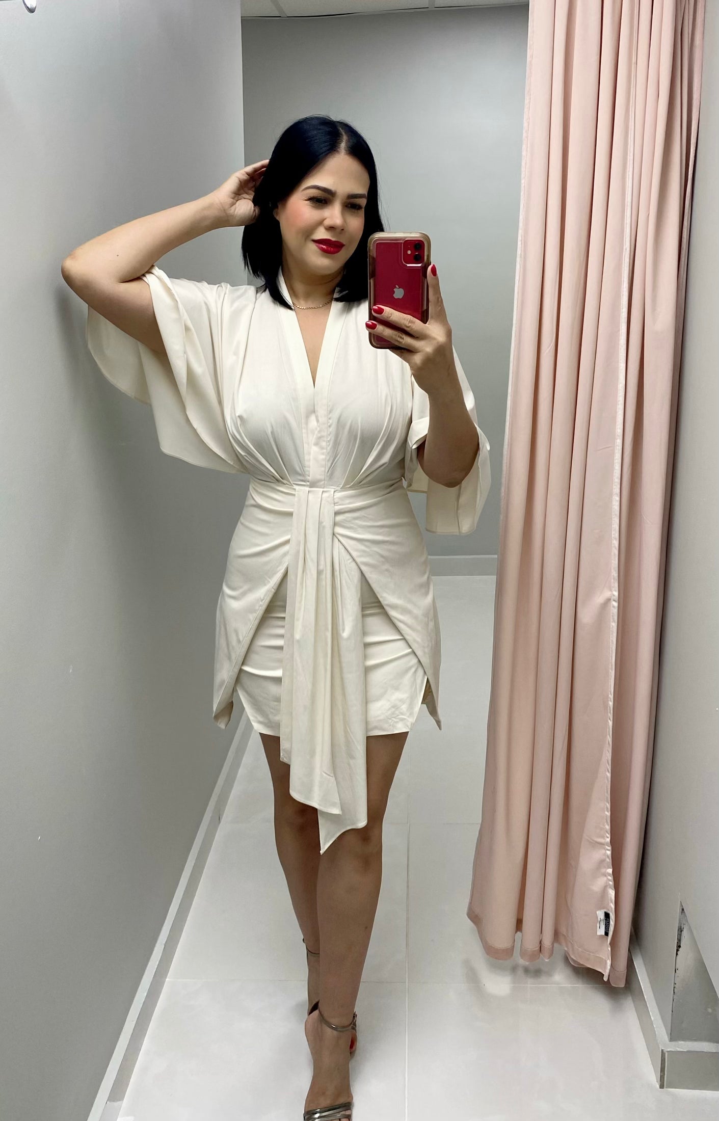 Front Draped Mini Dress