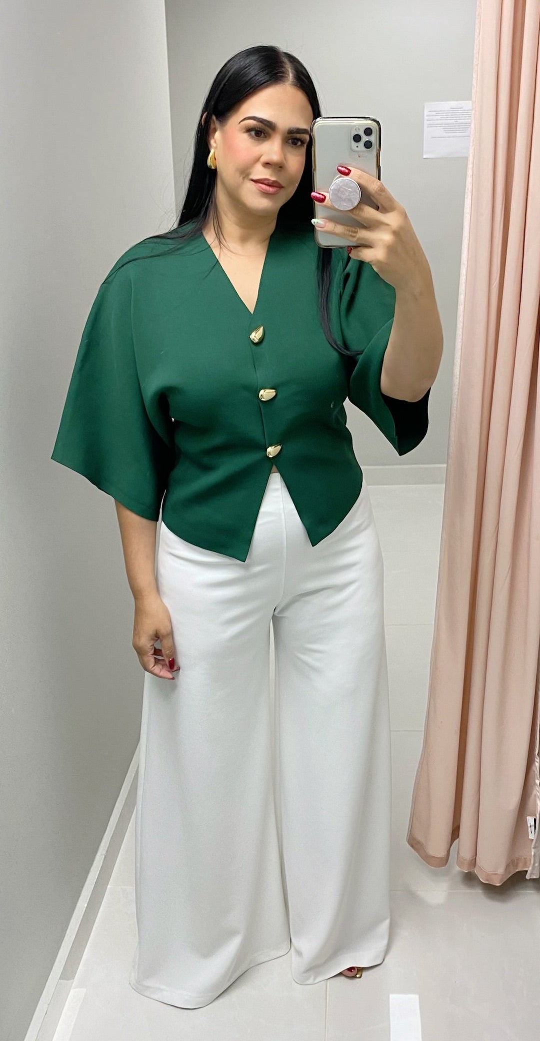 Sophia Knit Top-Green