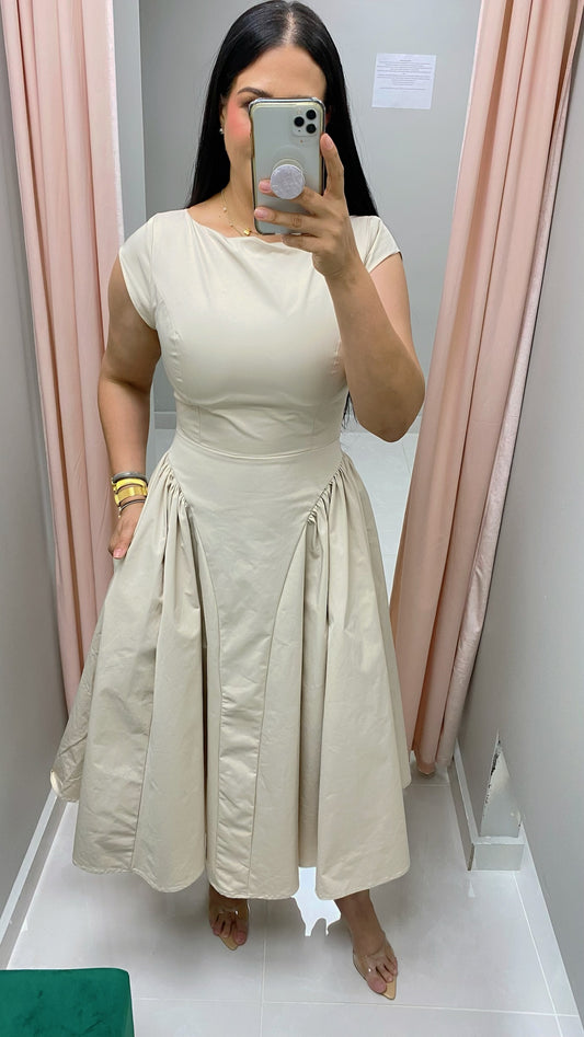 Taupe Midi Dress