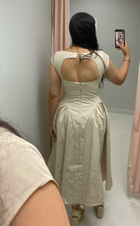 Taupe Midi Dress