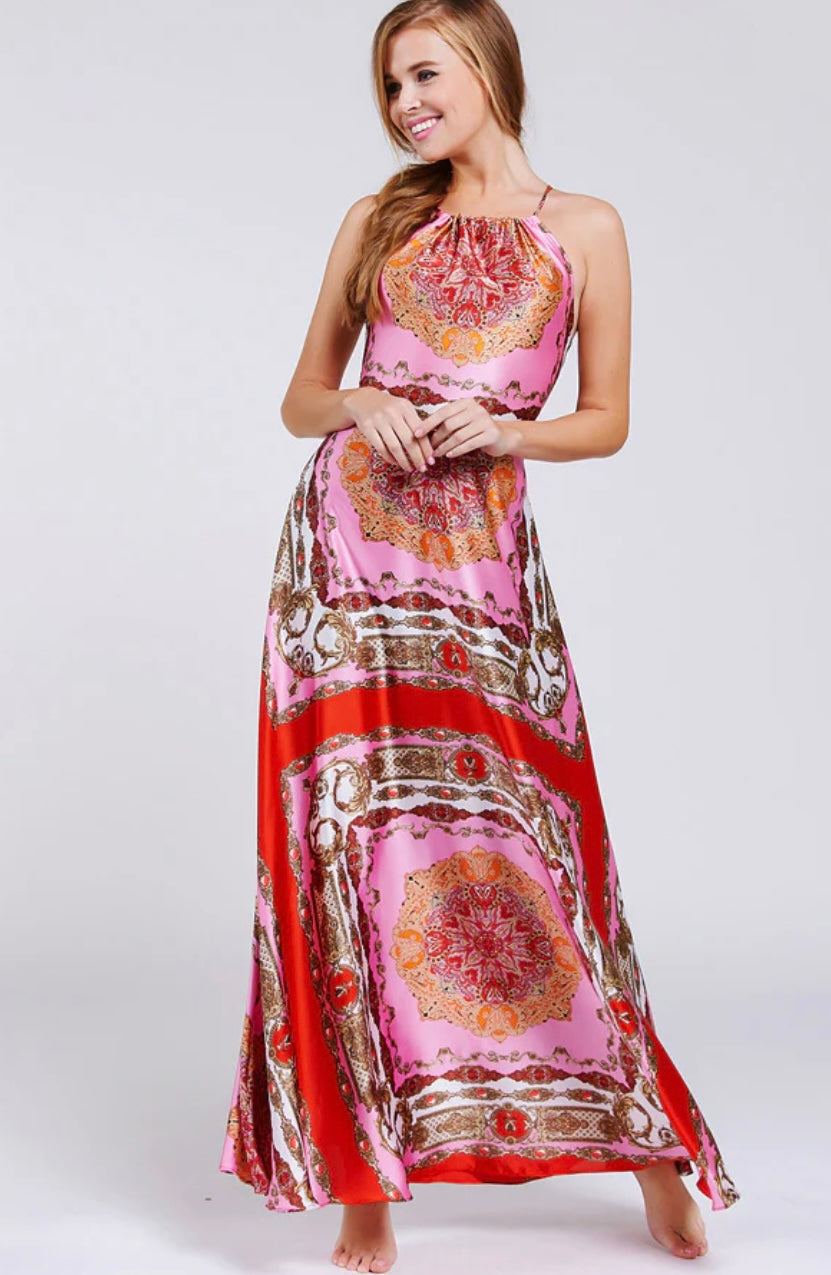 emeraude maxi dress Halter Maxi Dress