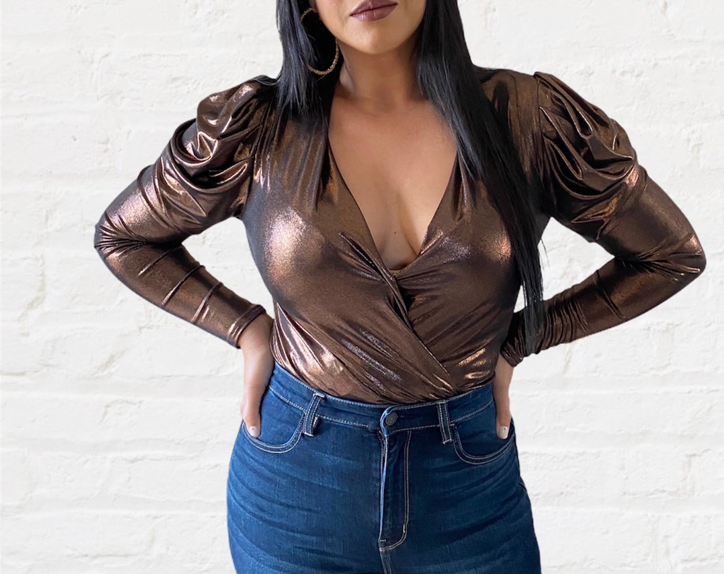 Metallic Bronze Bodysuit