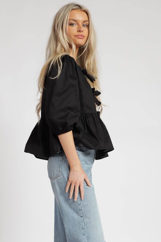 Black-Front Bow Top