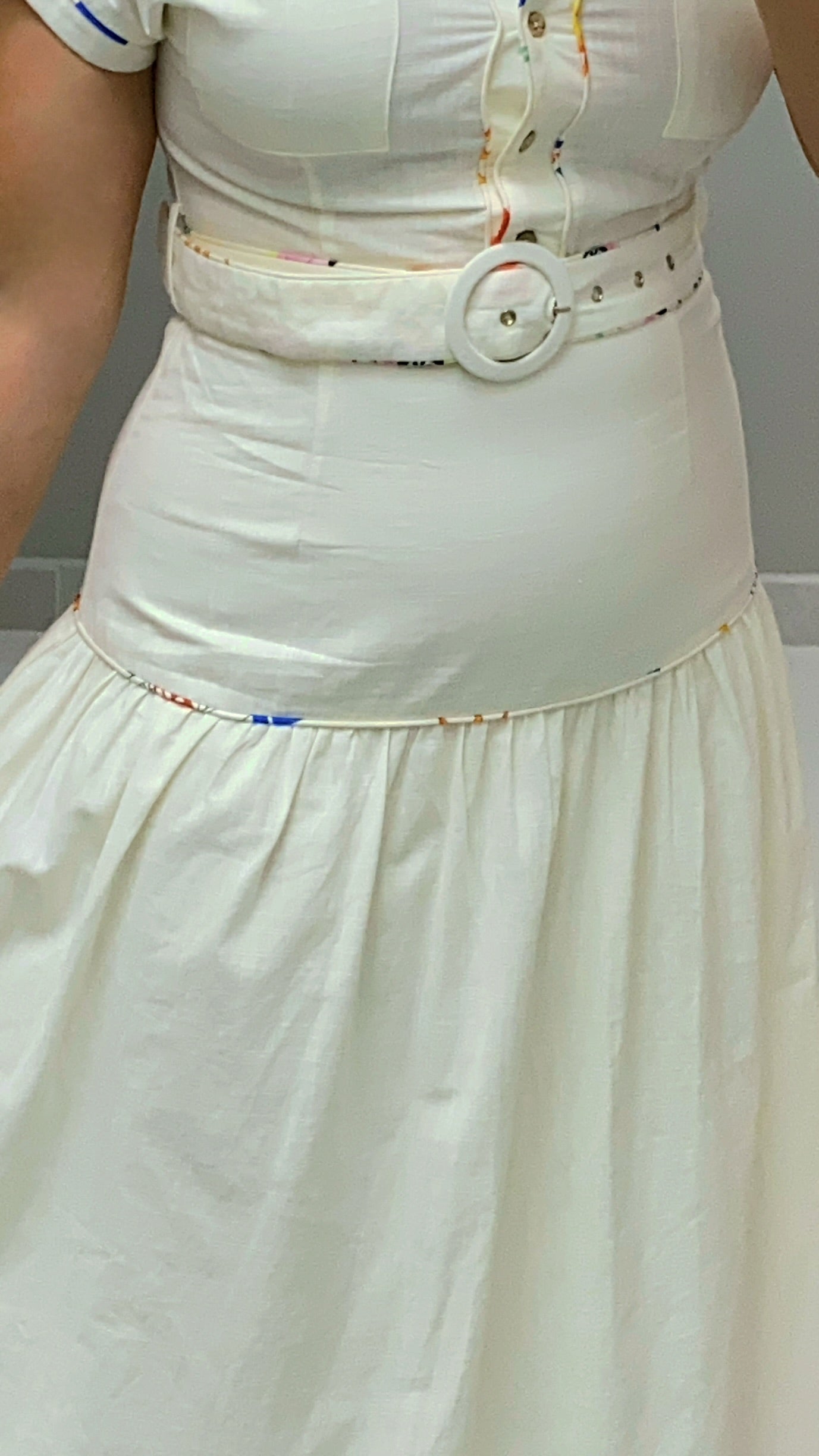Serena Luxe White Midi Dress