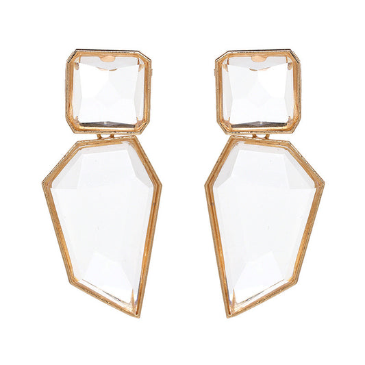 Clear Golden Earrings