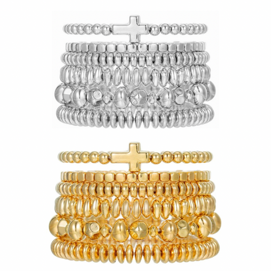 Gold or Silver Beads Bracelets