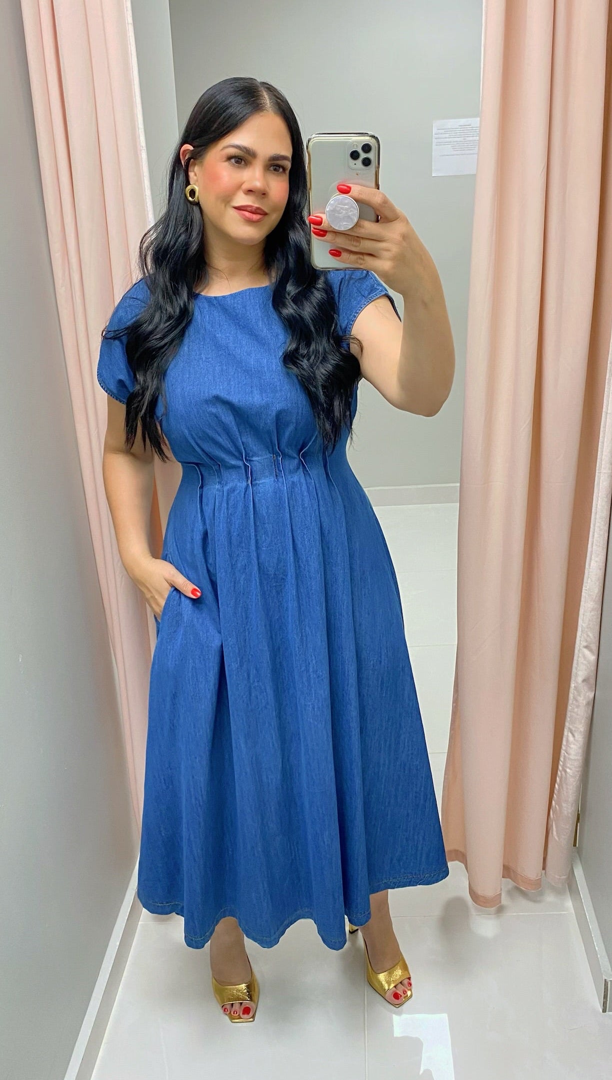 Sienna Denim Midi Dress
