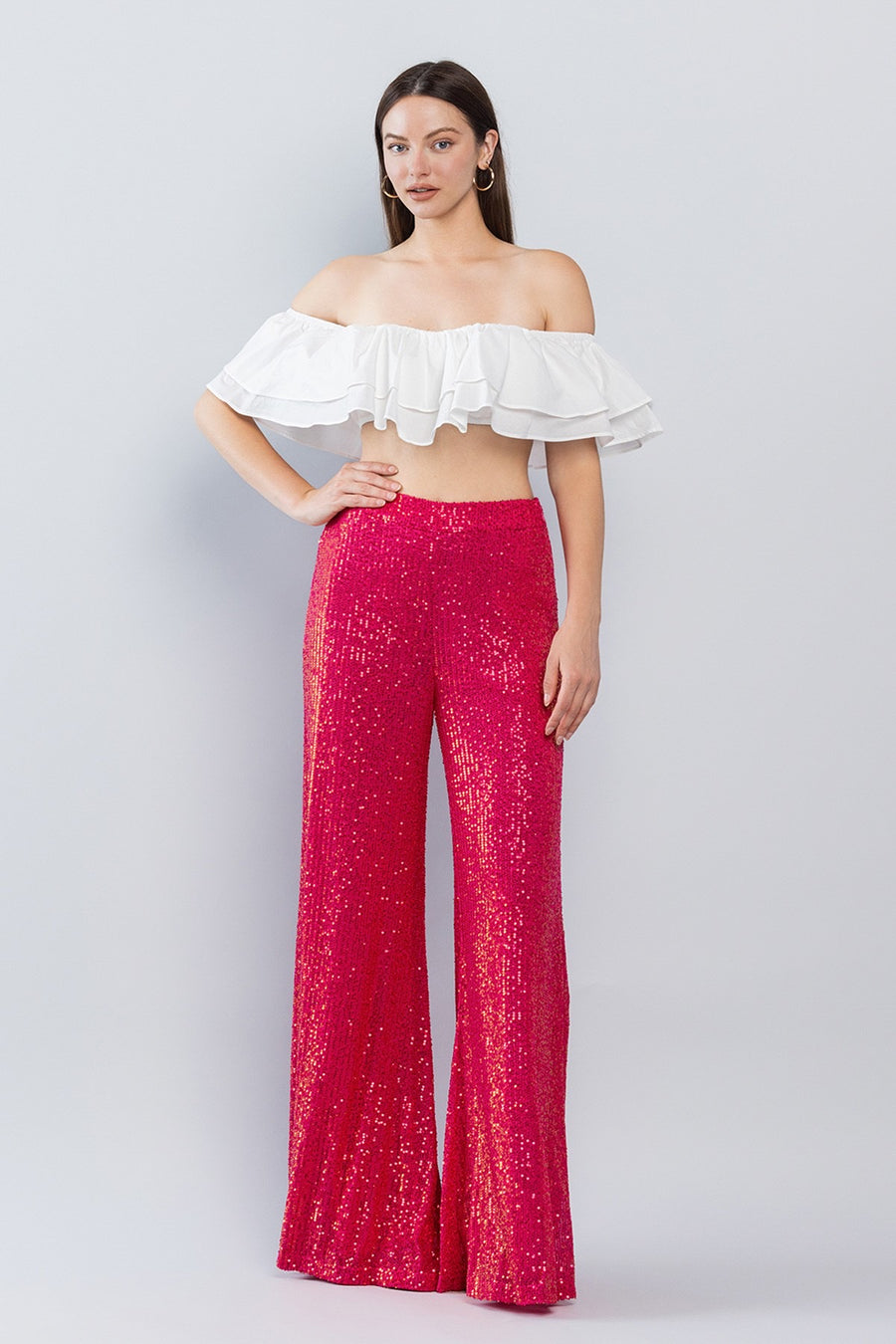 Pink Sequins Pants