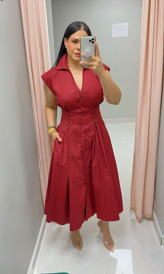 Cabernet Midi Solid Dress