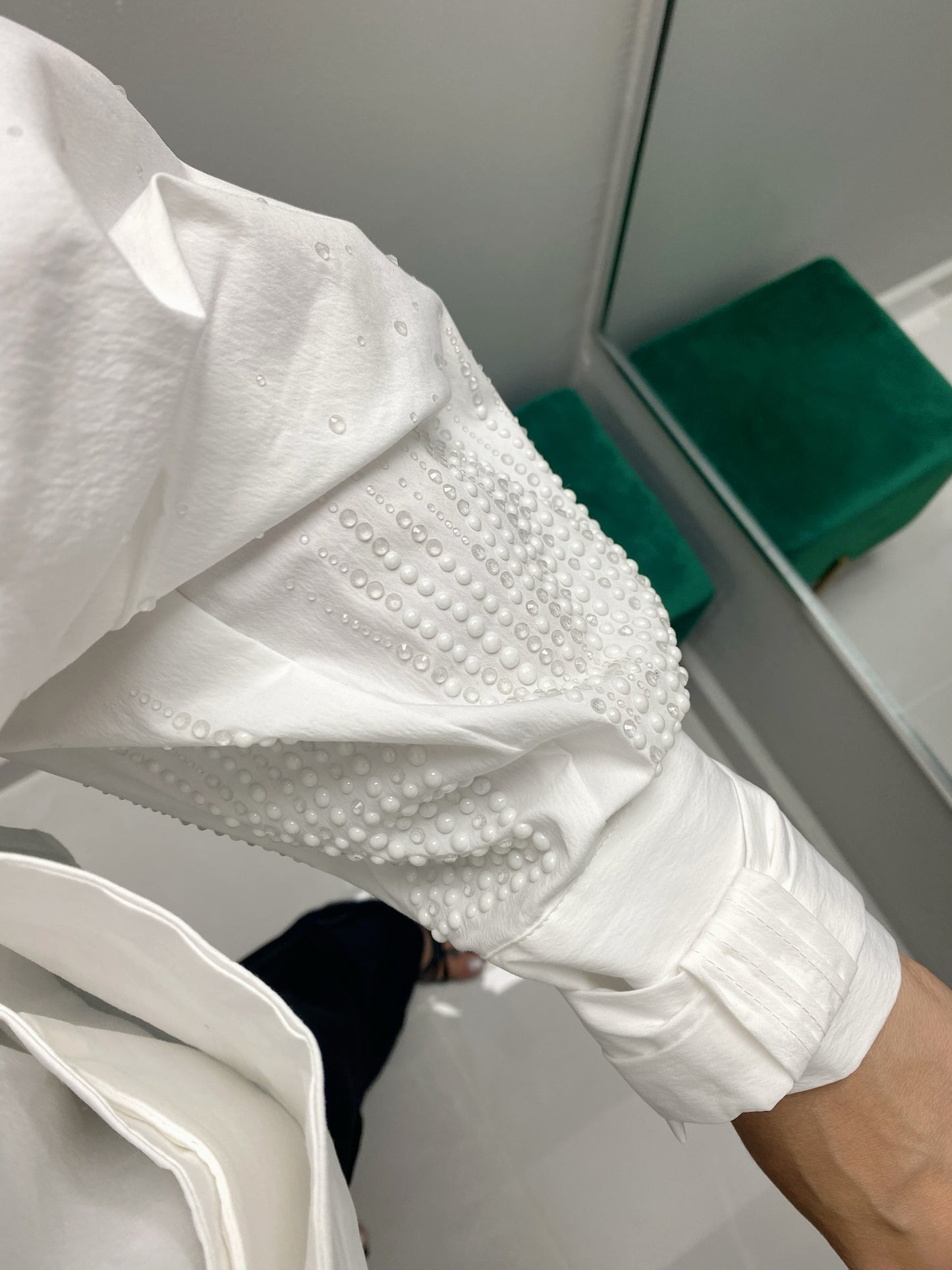 Ribbon Cropped Shirt 