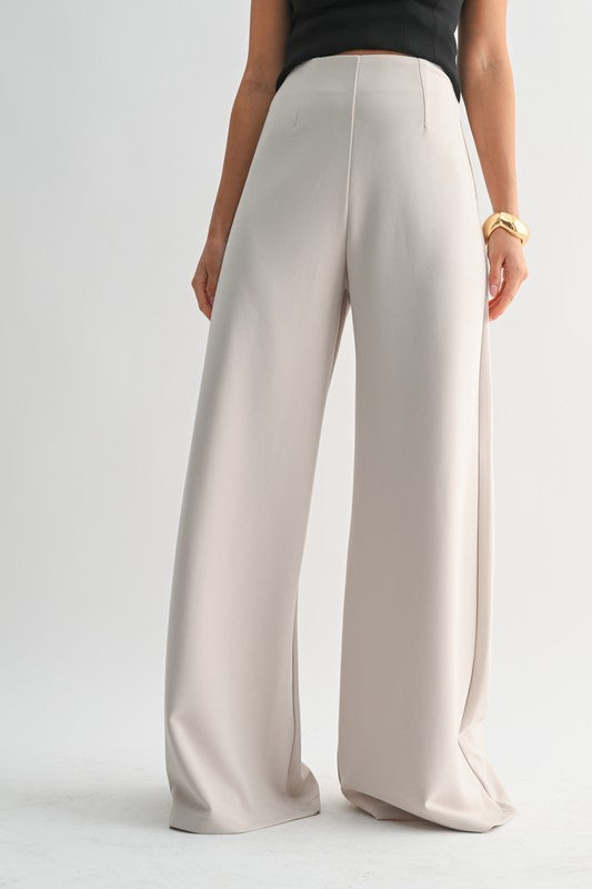Anika Beige Palazzo Pants