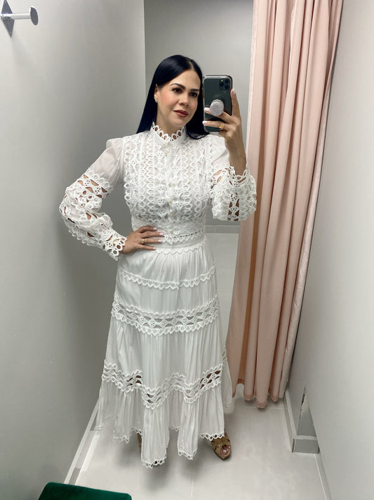 Crochet White Skirt Set