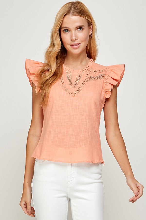 Lace Linen Top