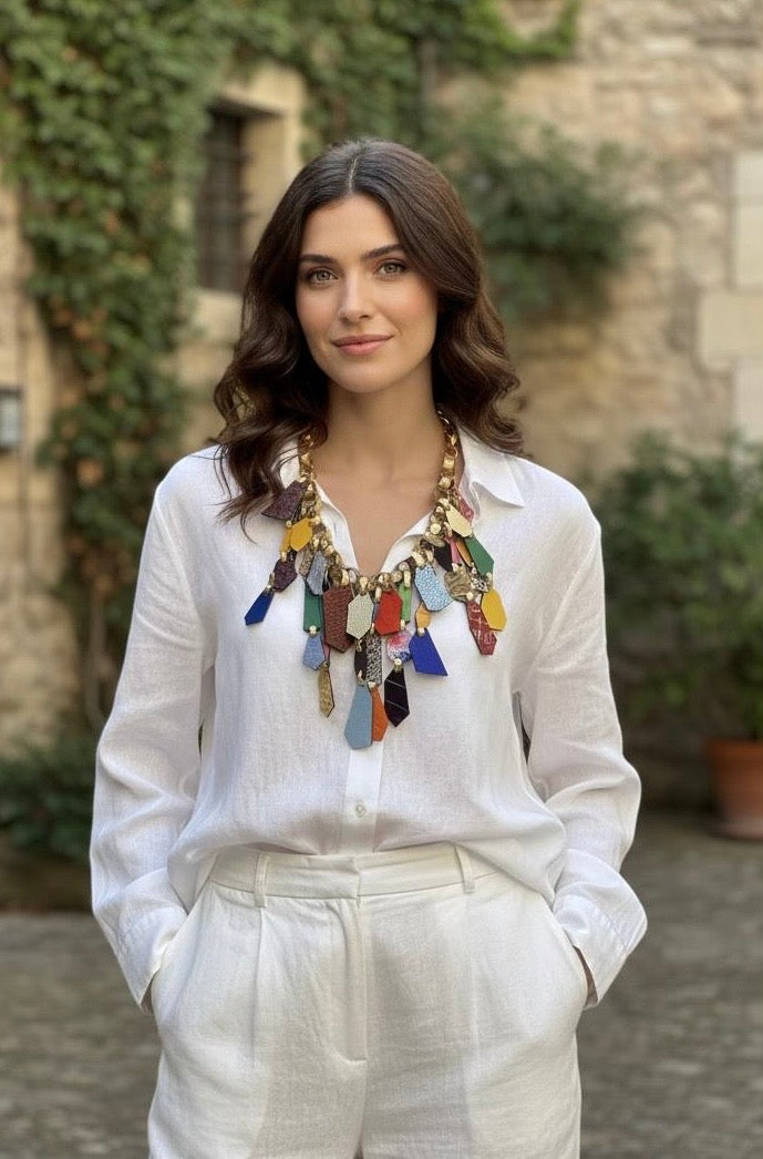 MultiColor Leather Necklace