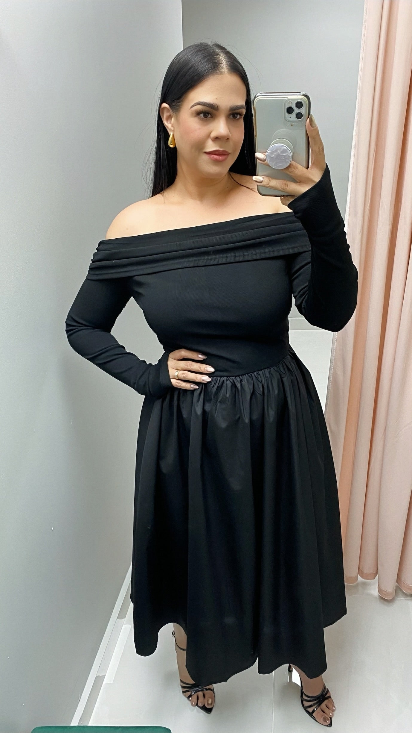 Alexis Midi Black Dress