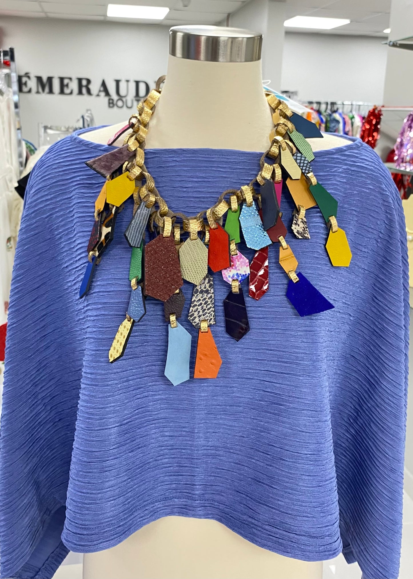 MultiColor Leather Necklace