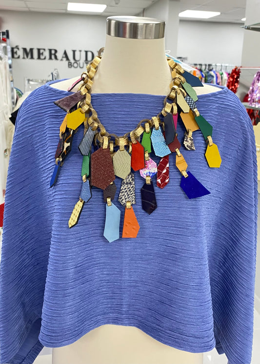 MultiColor Leather Necklace