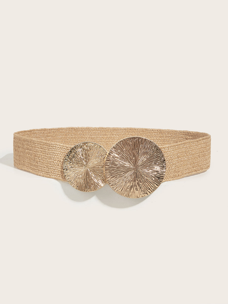 Rafia Gold Buckle Belt