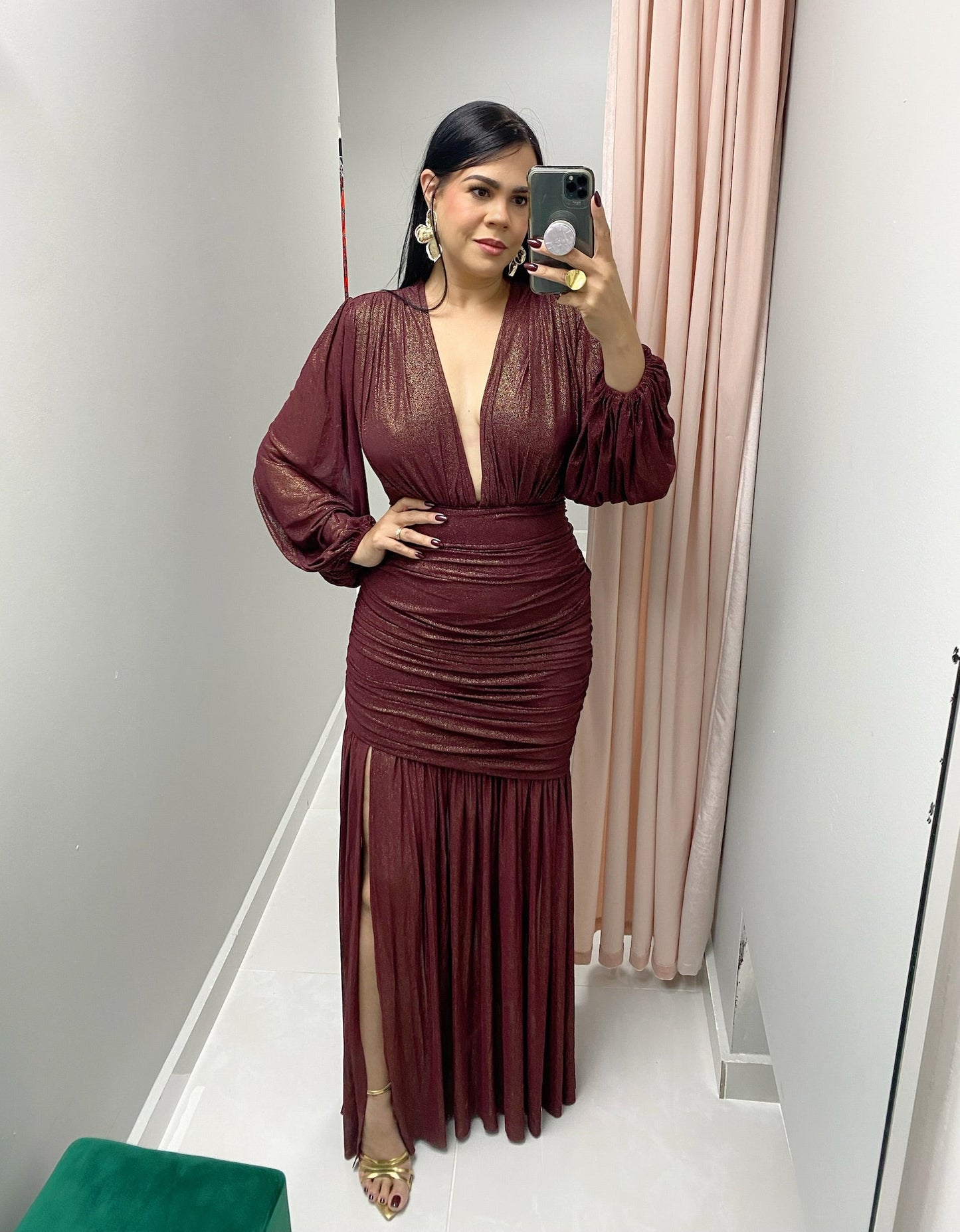 Merlot & Gold Dress