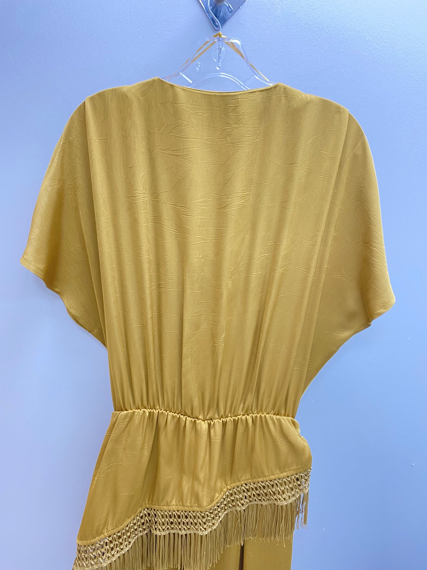 Silky V-neck Olive Jumpsuit