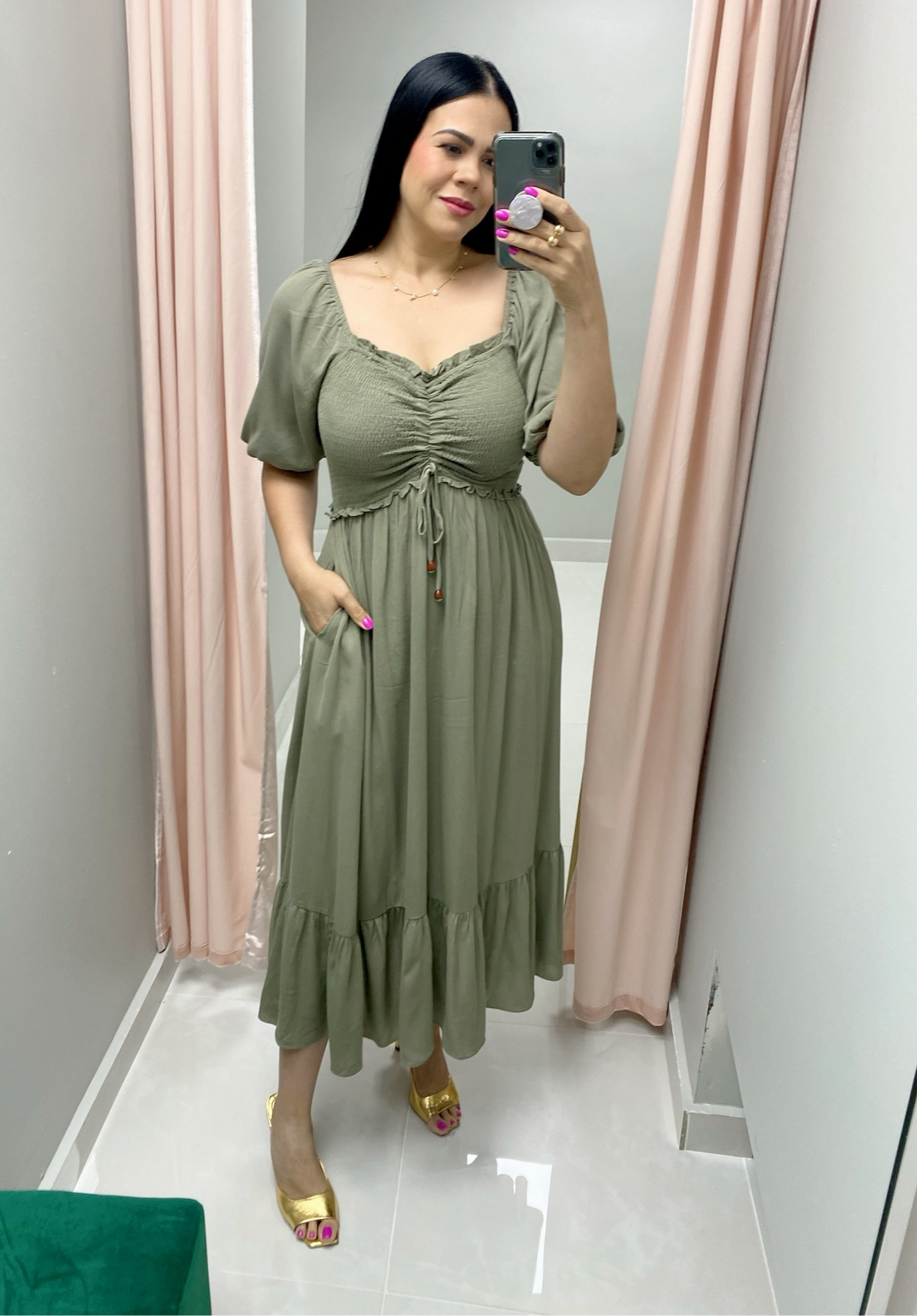 Olive Midi Dress