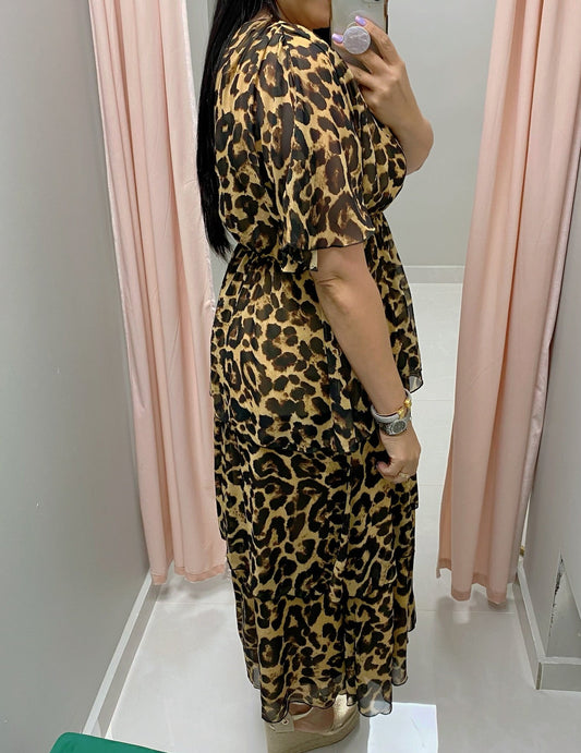 Leopard V-Neck Dress