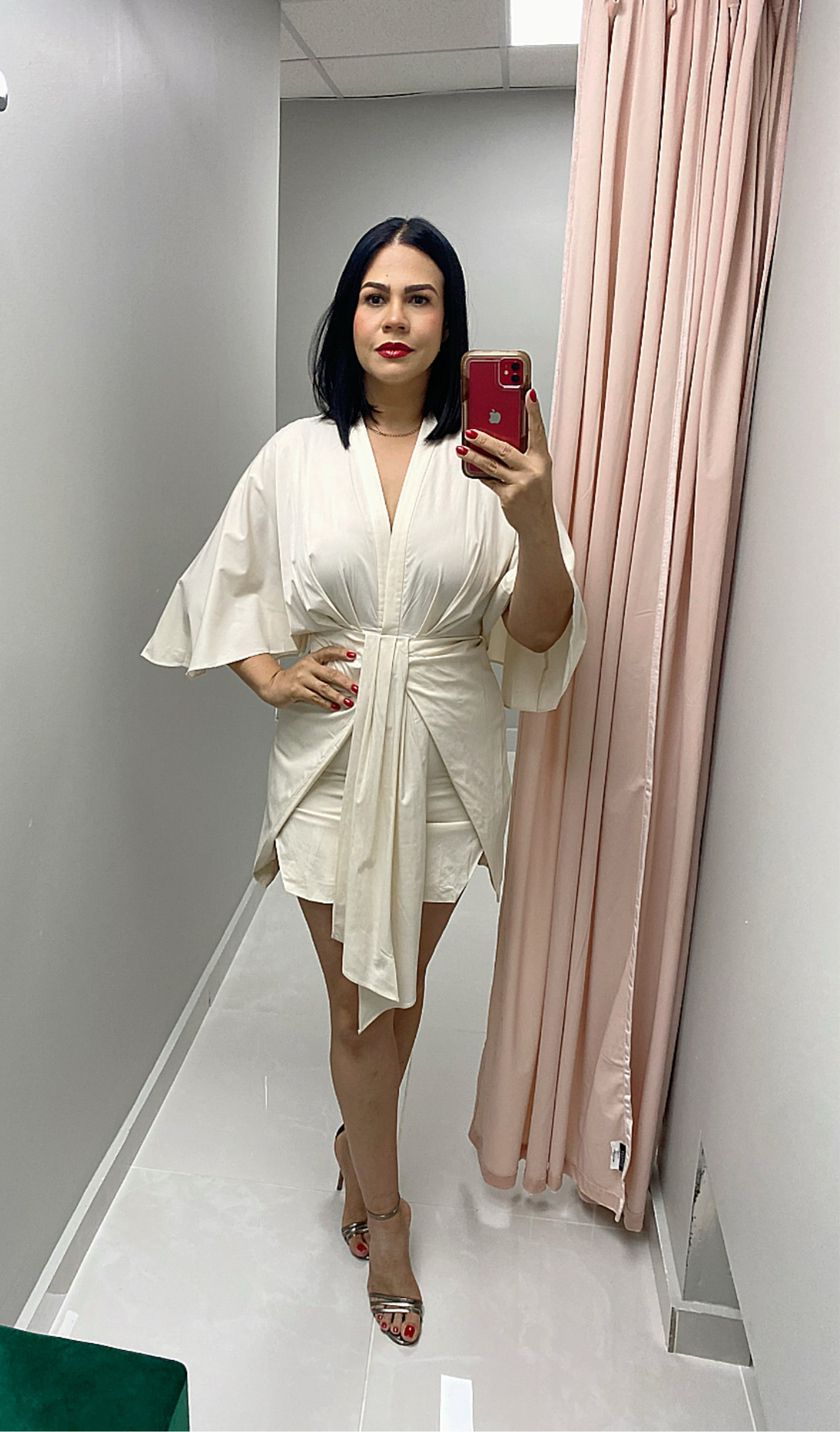 Front Draped Mini Dress