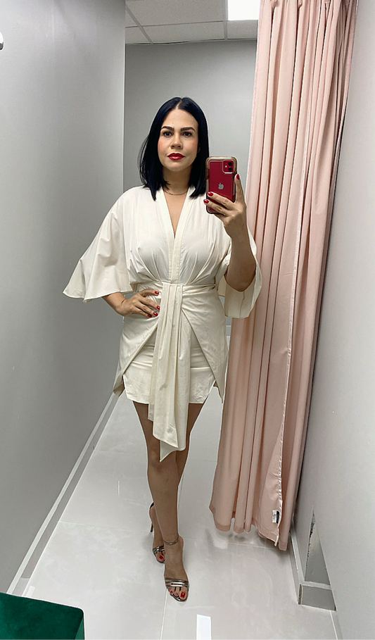 Front Draped Mini Dress