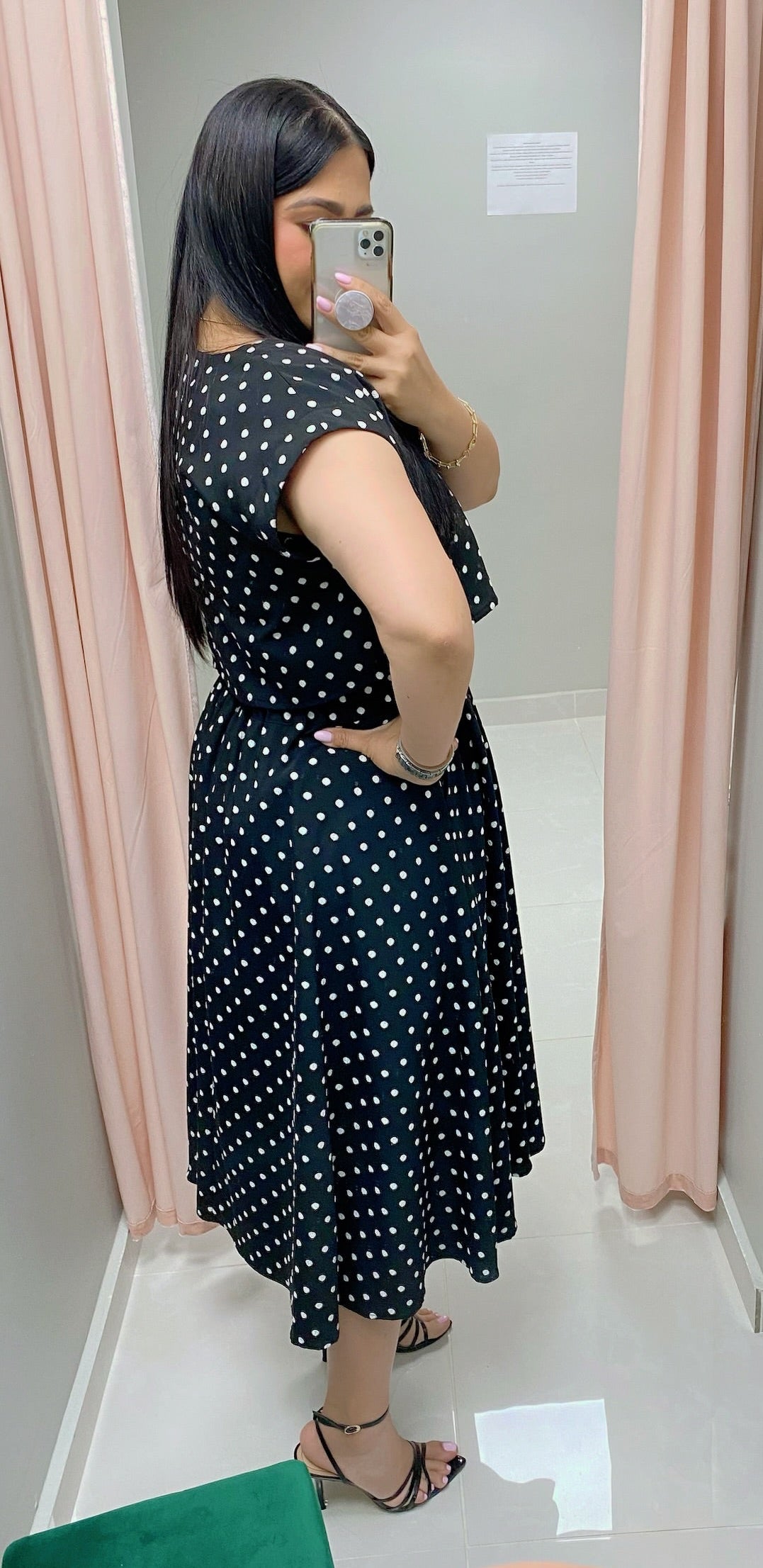 Black Polka Dot Skirt Set