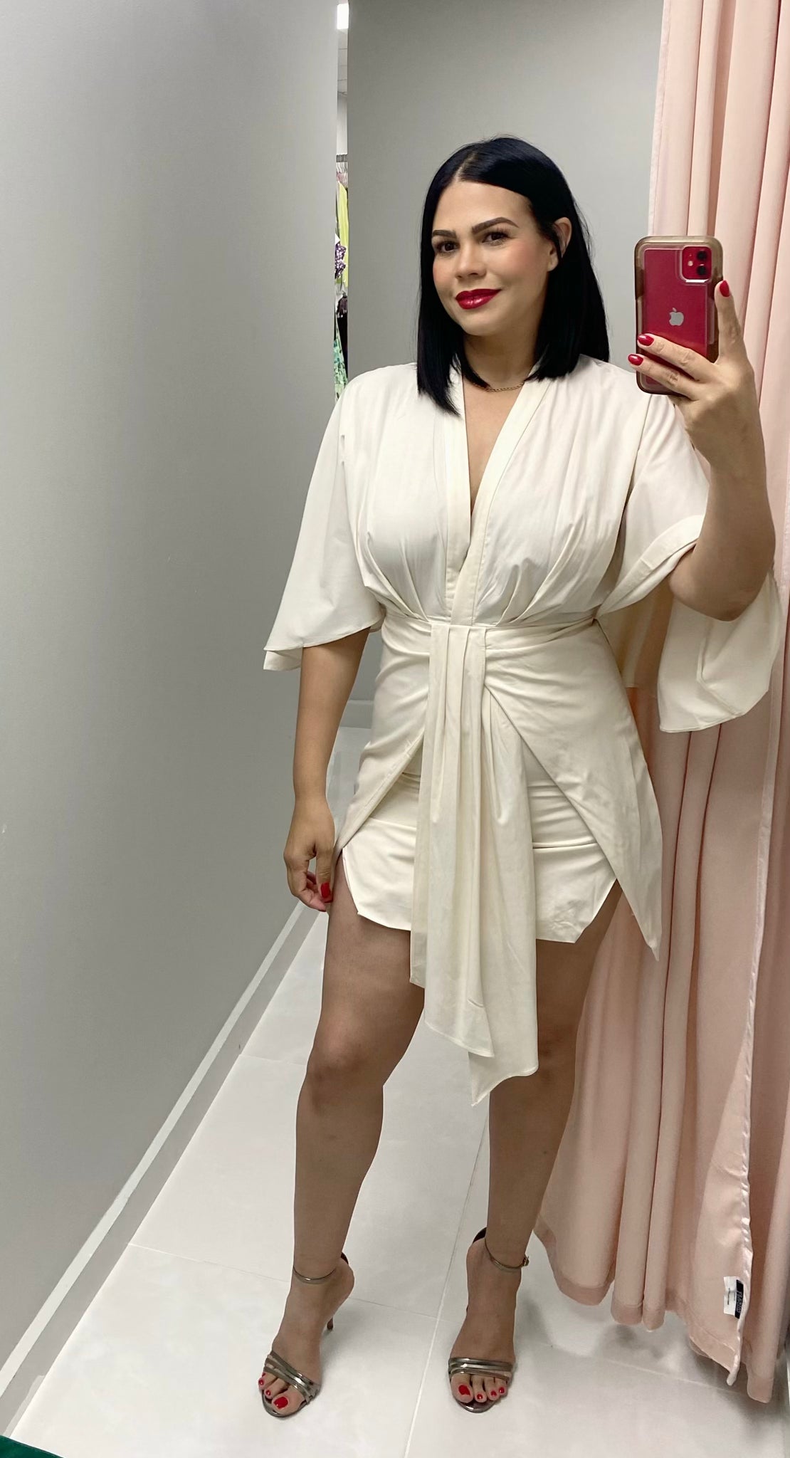 Front Draped Mini Dress