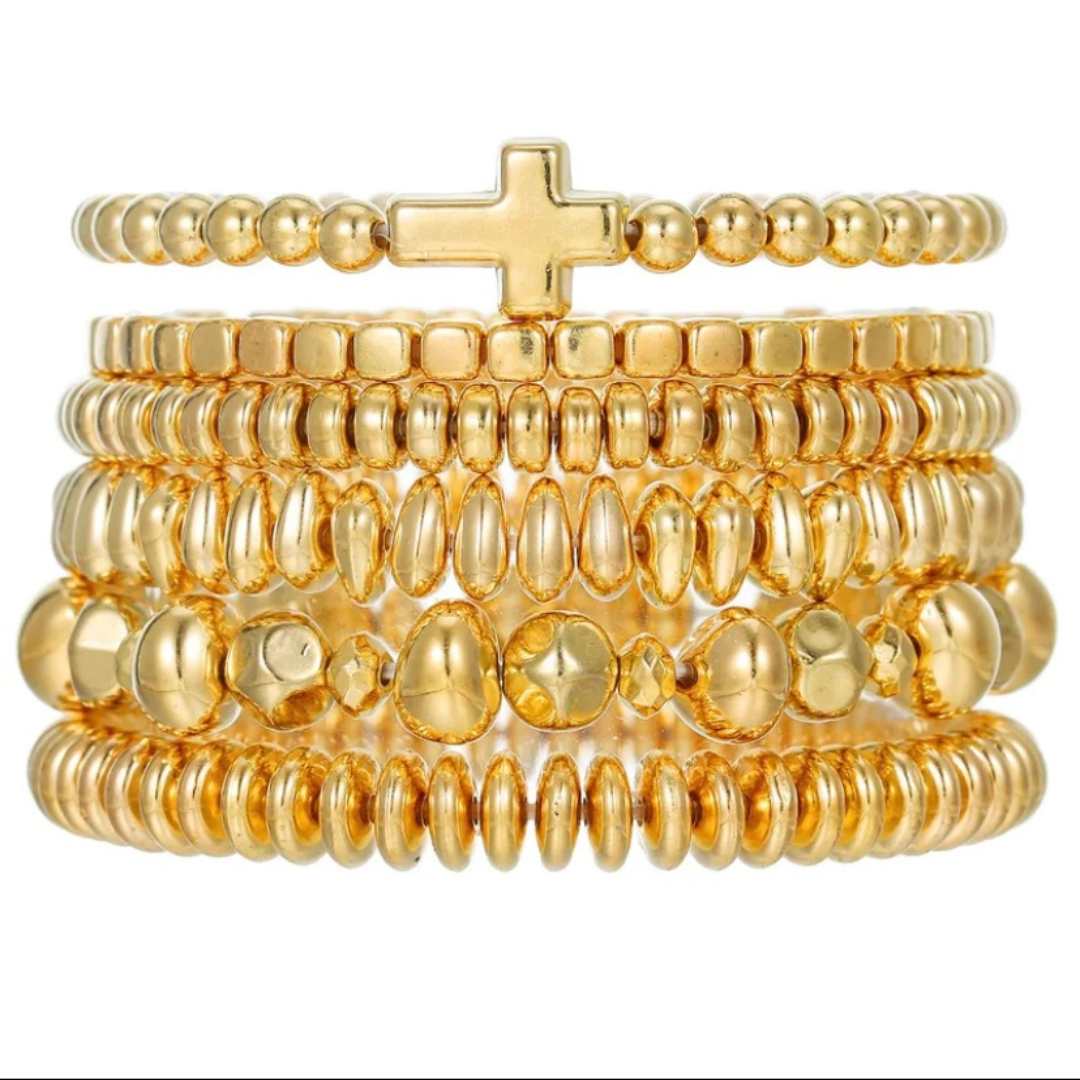 Gold or Silver Beads Bracelets