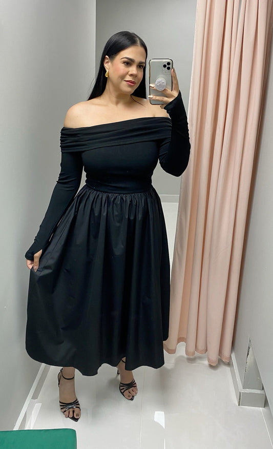 Alexis Midi Black Dress