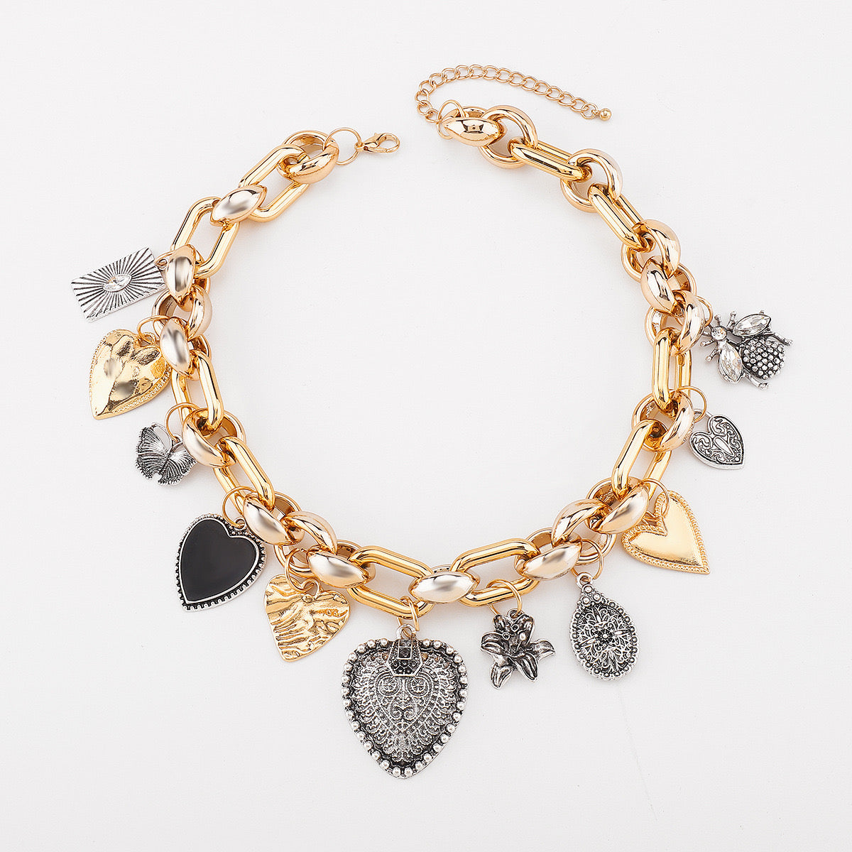 Hearts Charms Necklace