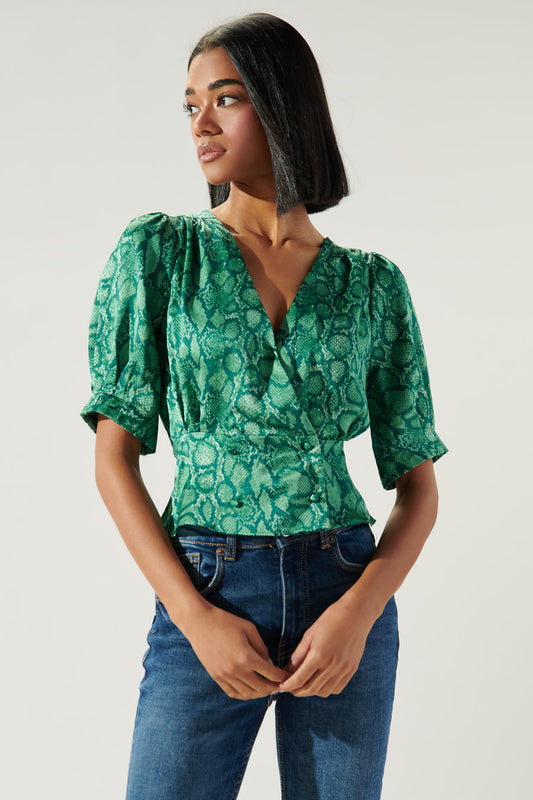 Gwen Snake Print Blouse