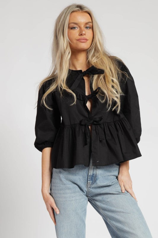 Black-Front Bow Top