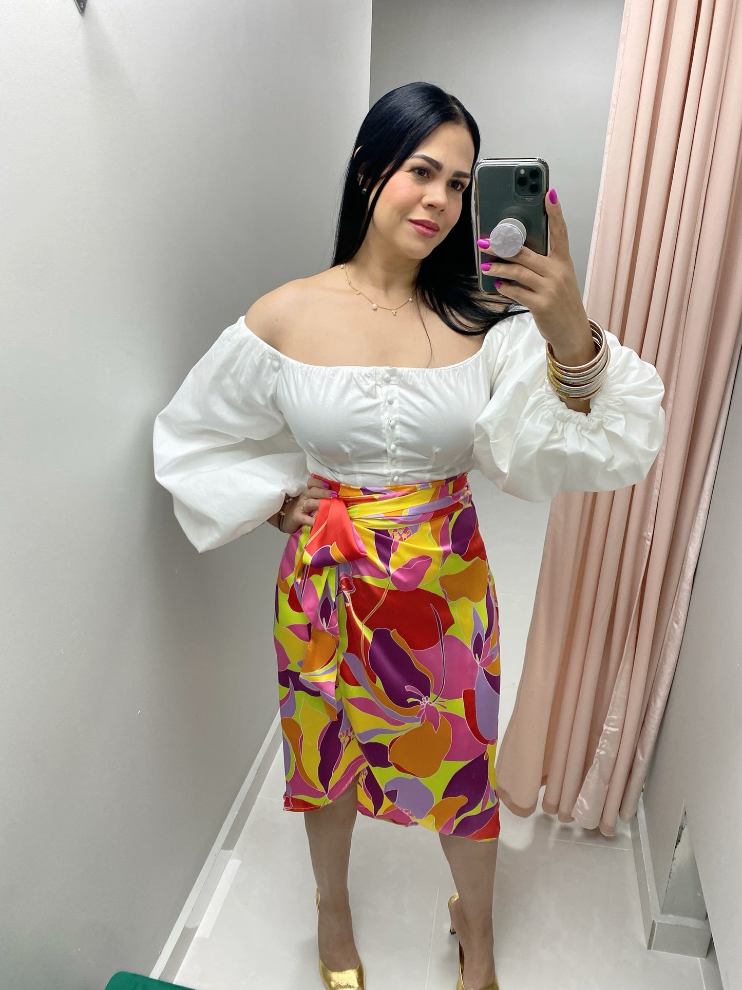 Pink Multi Wrap Skirt