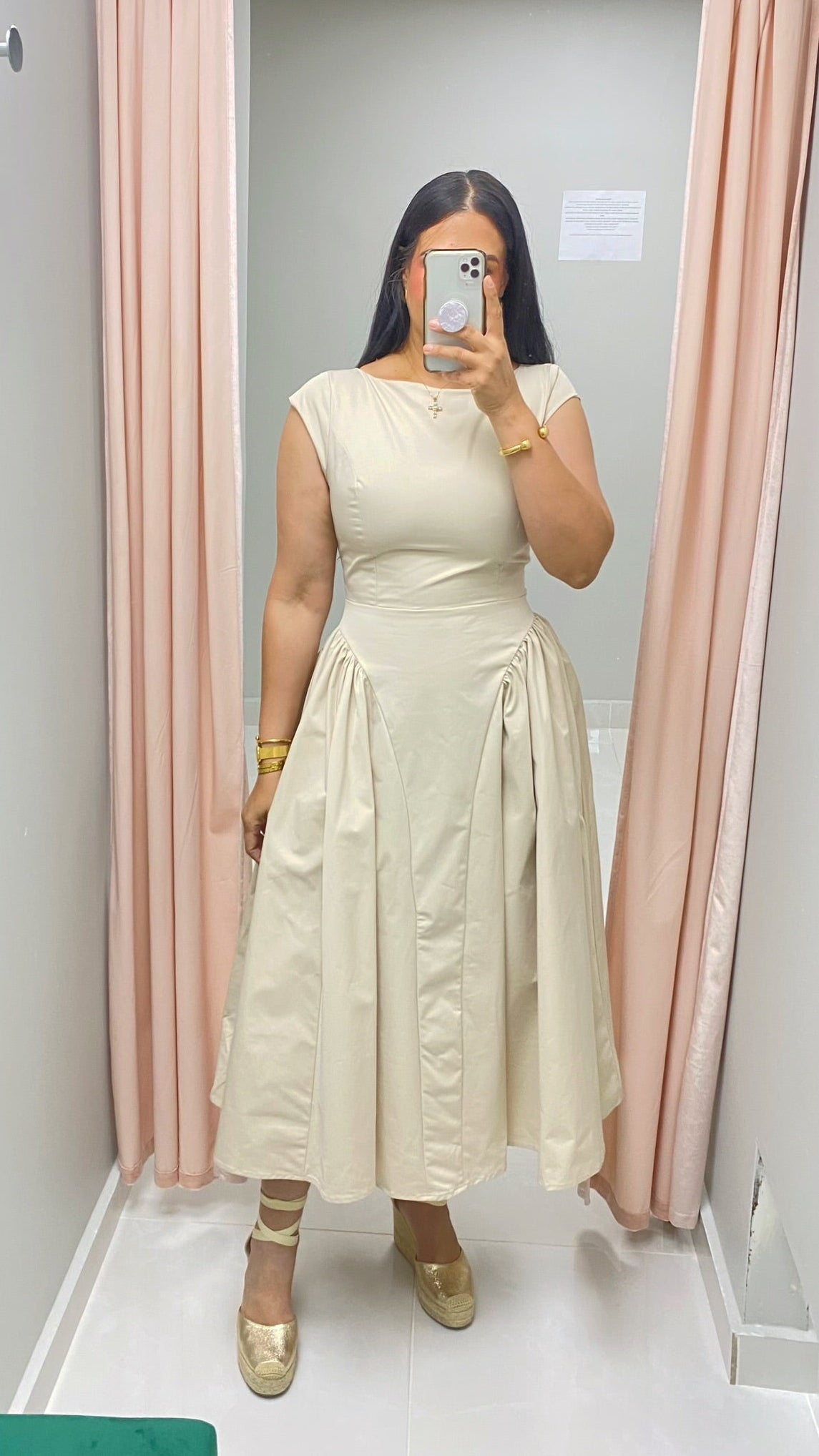 Taupe Midi Dress