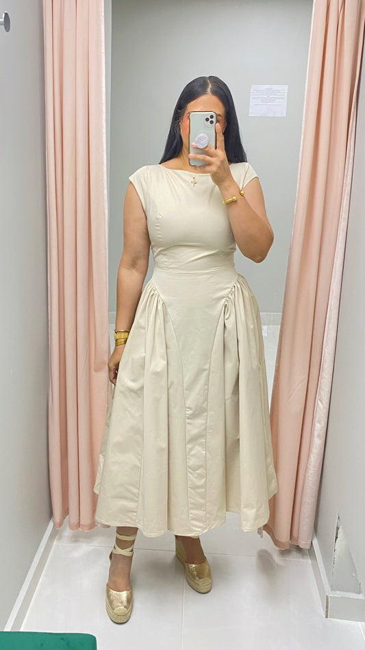 Taupe Midi Dress