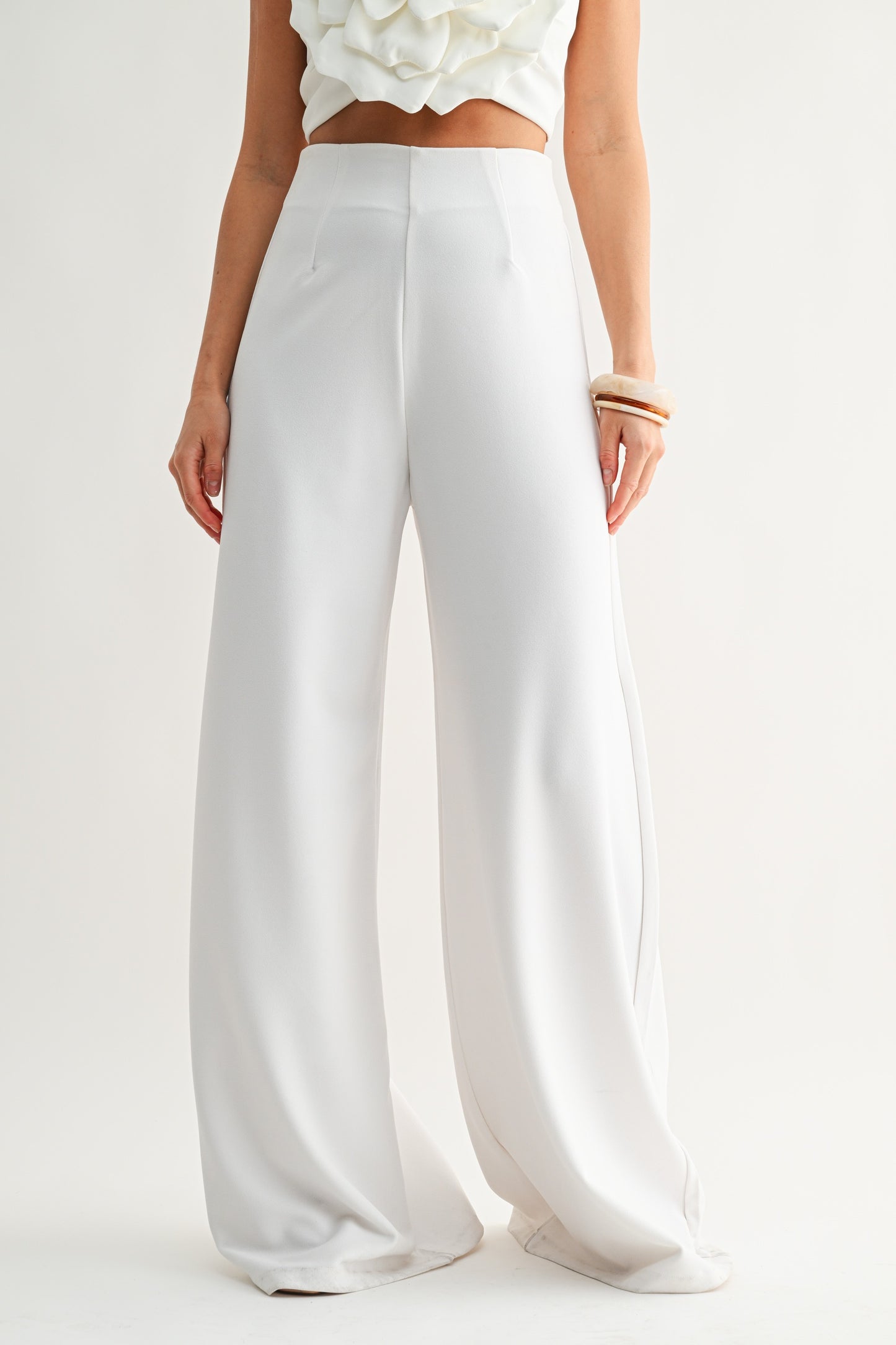 Anika White Palazzo Pants