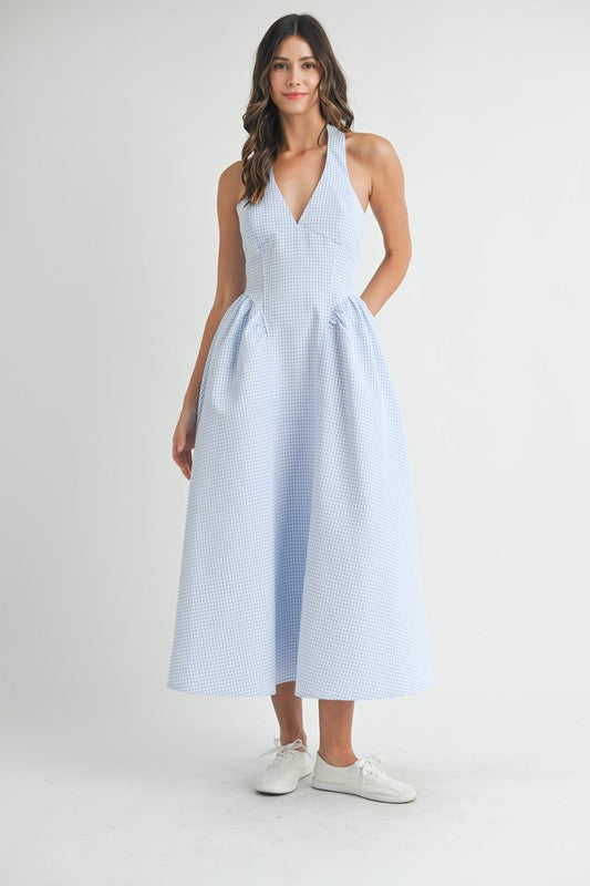 Gingham Halter Dress