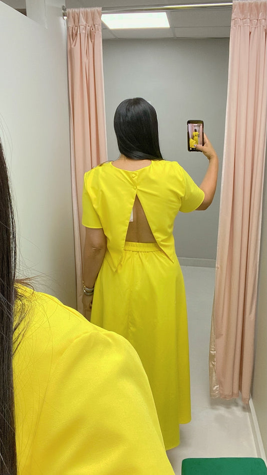 Kassandra Yellow Skirt Set