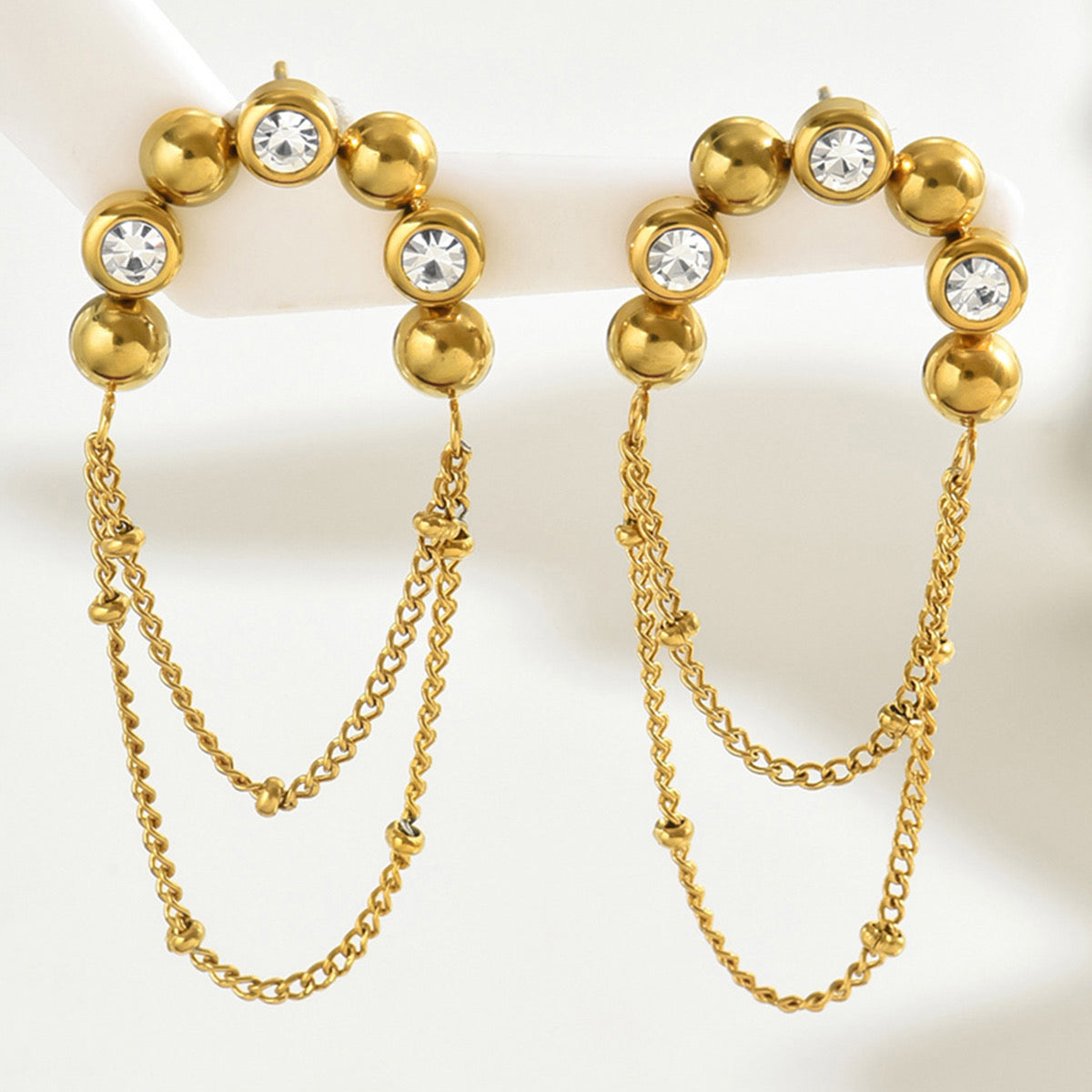 Tassels Gold/Steel Earrings