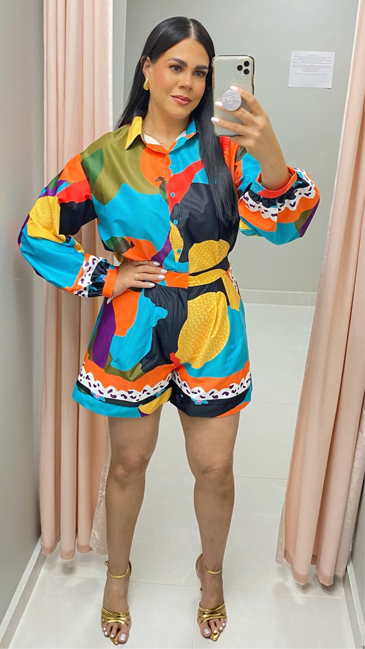 Casual Chic Multicolor Pant Set