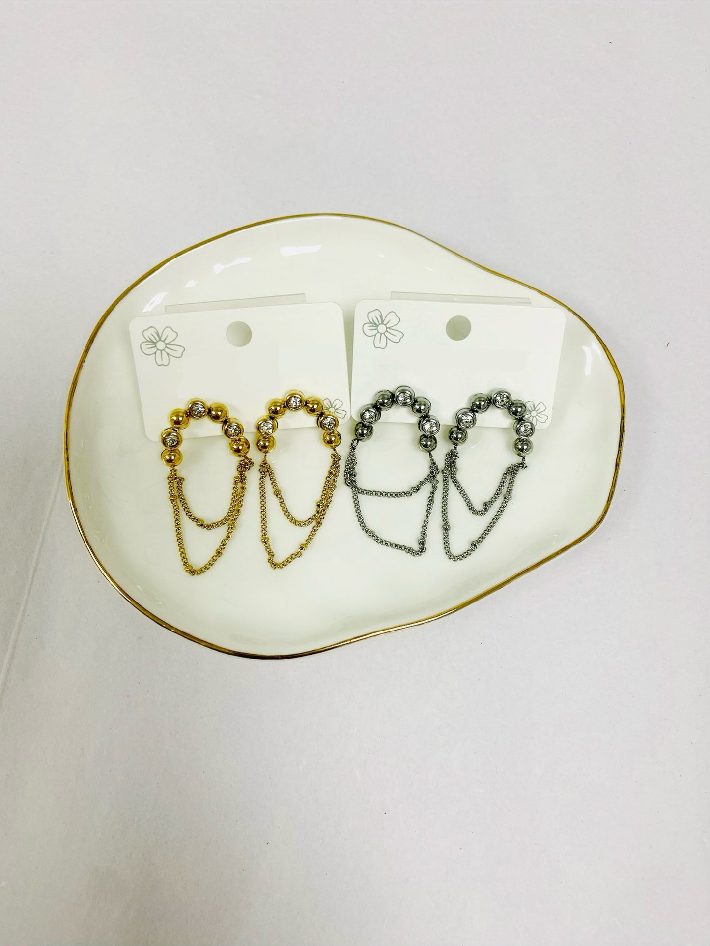 Tassels Gold/Steel Earrings