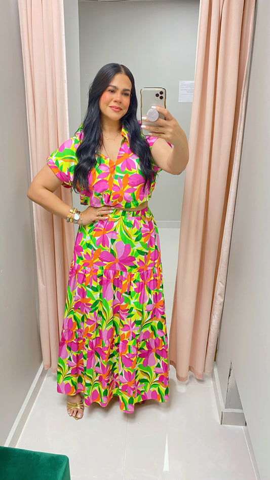 Alana Floral Skirt Set