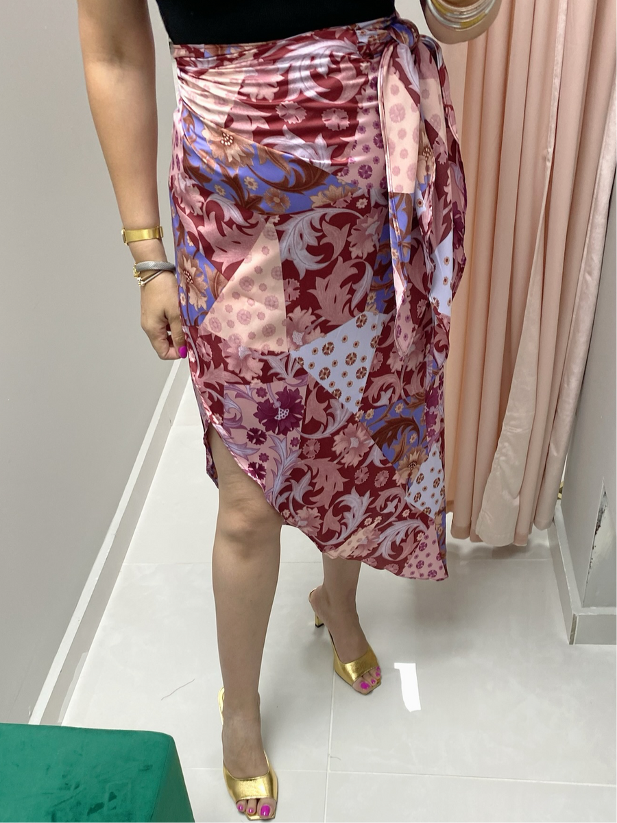 Plum Wrap Skirt