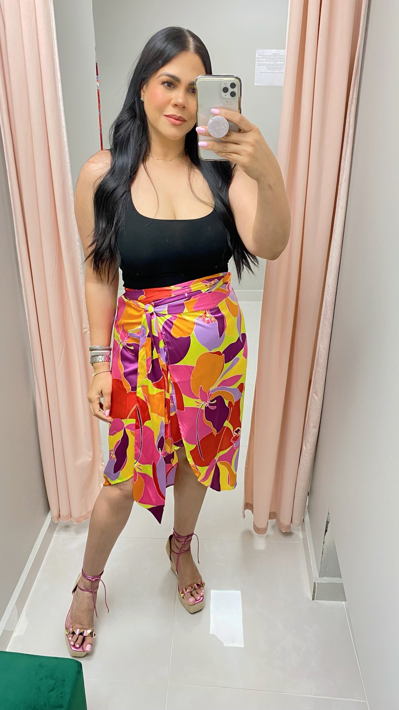 Pink Multi Wrap Skirt